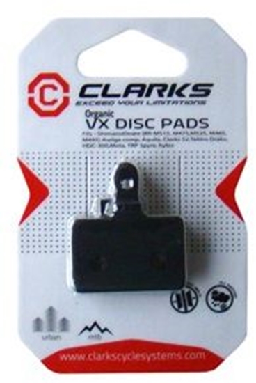 Picture of Clarks Okadziny hamulcowe SHIMANO TEKTRO (Deore M515, M475, M525, M465, M495, TEKTRO Draco, Dorado, Orion, Auriga, Aquila, HDC300, TRP Spyre, Hylex) organiczne pudeko 20 par - CLA-VX811C-DP-ST