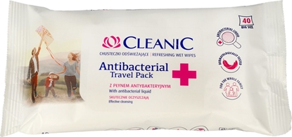 Picture of Cleanic CLEANIC_Refresing Wet Wipes Antibacterial Travel Pack chusteczki odświeżające z płynem antybakteryjnym 40szt.