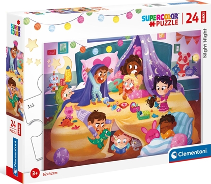 Attēls no Clementoni Puzzle 24 Maxi Super Kolor Night Night
