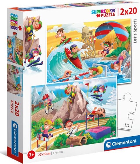 Изображение Clementoni Puzzle 2x20 elementów Let's sport! 24780