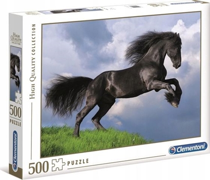 Attēls no Clementoni Puzzle 500 elementów Fresian Black Horse
