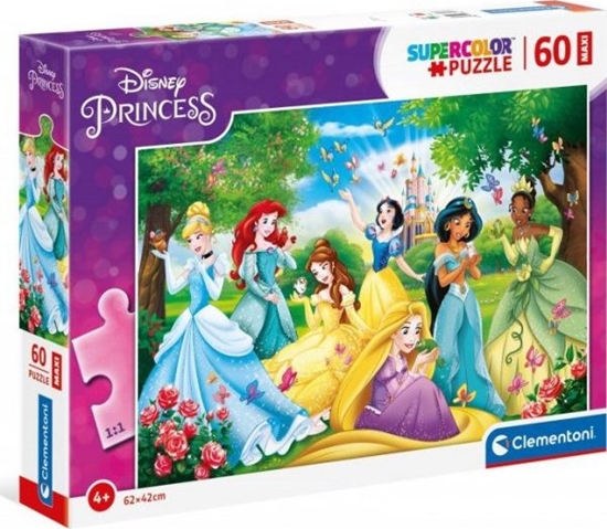 Изображение Clementoni Puzzle 60 elementów Maxi - Ksiniczki Disneya