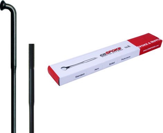 Изображение Cn Spoke Szprychy DB454 2.0-1.8-2.0 stal nierdzewna 286mm czarne + nyple 144szt.