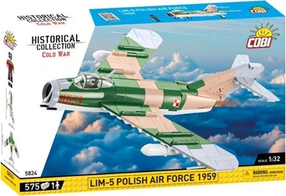 Picture of Cobi COBI 5824 Historical Collection Cold War Zimna Wojna Samolot myliwski LIM-5 Polish Air Force 1959 575 klocków