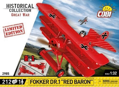 Picture of Cobi Historical Collection Great War Fokker Dr.1 Red Baron (2986)