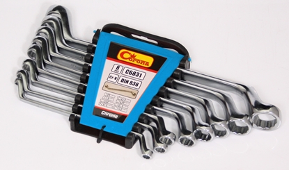 Изображение Corona Zestaw kluczy oczkowych odgitych 6-22mm 8szt. (C6831)