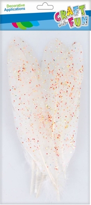 Attēls no Craft with Fun CF OZDOBA DEK PIORKA 17-22CM 6SZT BROKAT 20/600