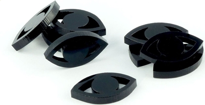 Picture of Crafters Crafters: Znaczniki akrylowe - Czarne - Ksztat - Oko (10)