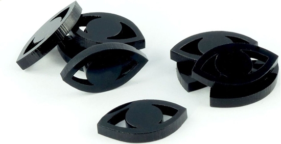 Изображение Crafters Crafters: Znaczniki akrylowe - Czarne - Ksztat - Oko (10)