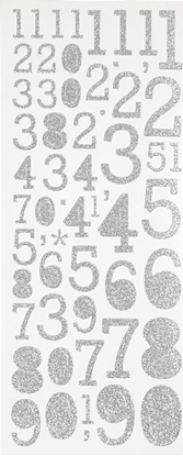 Attēls no Creativ Company Naklejki brokatowe Srebrne Cyfry