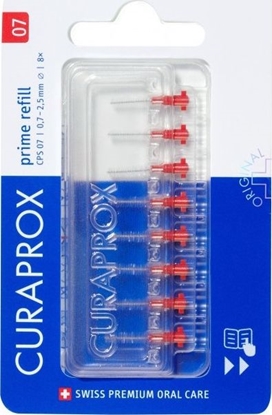 Изображение Curaprox czyciki midzyzbowe - kocówki PRIME CPS07 Czerwone 8szt.