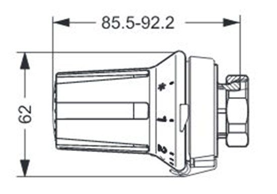 Picture of Danfoss Gowica termostatyczna z funkcj odcicia RAW-K (013G5135)