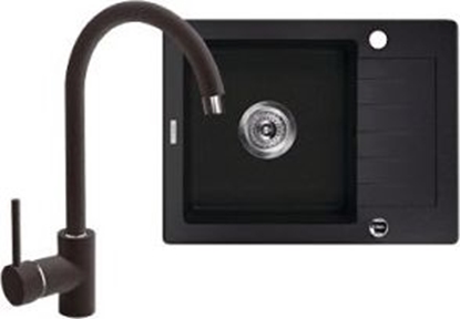 Attēls no Zlewozmywak Deante 1-komorowy Zorba + bateria Nemezja - 58 x 44 cm (ZQZA211A)