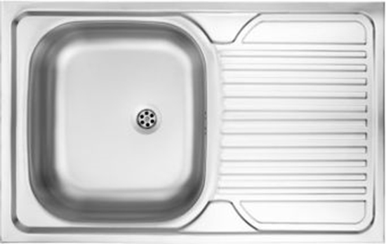 Изображение Zlewozmywak Deante Zlewozmywak 1-komorowy Tango z ociekaczem po prawej stronie 80 x 80cm stalowy (ZM5 011P)