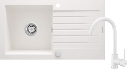 Изображение Zlewozmywak Deante Zorba  granitowy z bateri 1-komorowy z ociekaczem