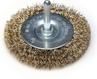 Picture of Dedra Szczotka druciana tarczowa mosidzowana 63mm z trzpieniem (F31-063)