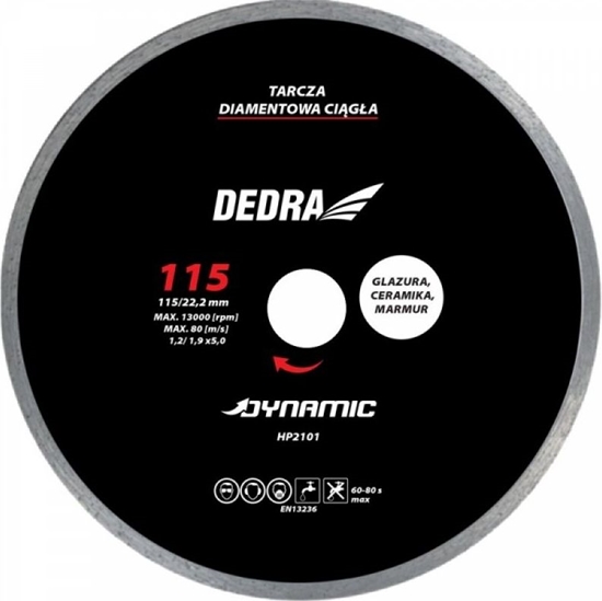 Изображение Dedra Tarcza diamentowa ciga dynamic 125mm 22.2mm (HP2102)