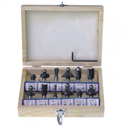 Picture of Dedra Zestaw 12 frezów ksztatowych z wglikiem (0780)