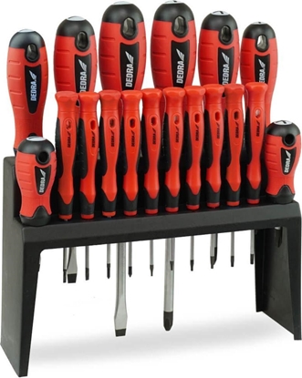 Picture of Dedra Zestaw wkrtaków 18szt z plastikowym stojakiem, stal CrV