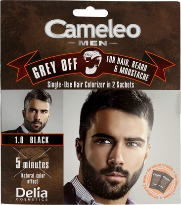 Изображение Delia Cosmetics Cameleo Men Krem do włosów,brody i wąsów nr 1.0 black 15mlx2