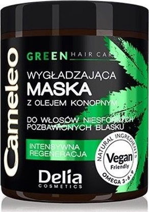 Attēls no Delia Delia Cosmetics Cameleo Green Maska do włosów wygładzająca z olejem konopnym 250ml