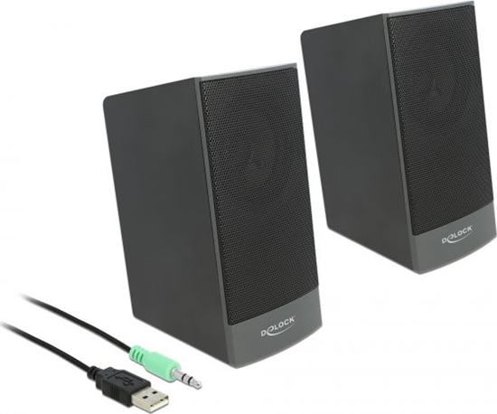 Picture of Stereo speaker, 3.5mm jack, USB powered, Delock