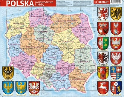 Изображение Demart Puzzle ramkowe - Polska administracyjna