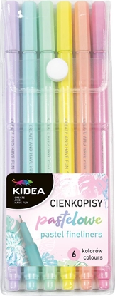 Изображение Derform Cienkopisy KIDEA pastelowe 6 kolorów