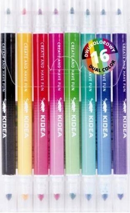 Picture of Derform Flamastry dwukolorowe 16 kolorów KIDEA