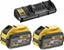 Attēls no Dewalt DEWALT.ZESTAW FLEXVOLT 2x9.0Ah + ADOWARKA PODWÓJNA 4A DCB132X2-QW