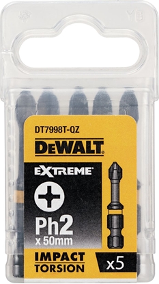 Изображение Dewalt Kocówki wkrtarskie udarowe Extreme Impact Torsion PH2x50mm 5szt. (DT7998T)