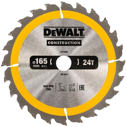 Изображение Dewalt Pia tarczowa 165x20mmx24z - DT1934-QZ