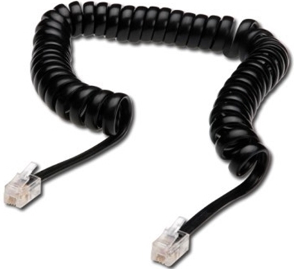 Изображение Digitus Kabel telefoniczny spiralka, RJ10, 4m (AK-460101-040-S)