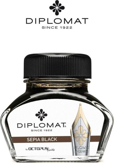 Изображение Diplomat Atrament do piór wiecznych DIPLOMAT, w kaamarzu, 30 ml, czarny sepia