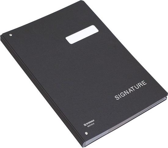 Picture of Donau Teczka do podpisu DONAU, karton, A4, 450gsm, 20-przegr., czarna