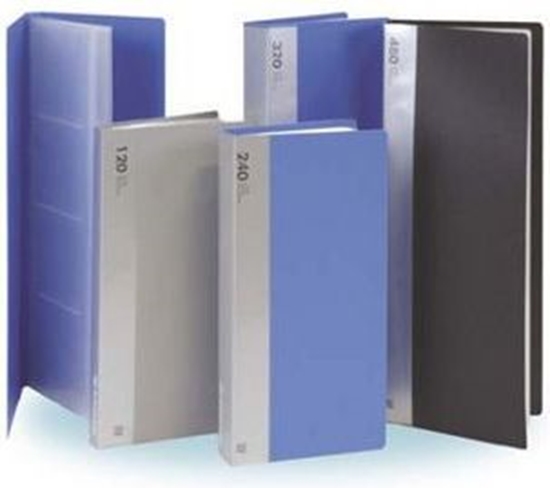 Picture of Donau Wizytownik z PP 120 wizytówek 110x192x16mm, niebieski (DON121)