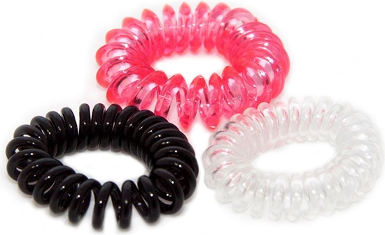 Picture of DONEGAL Gumki do wosów kolorowe - Sprynki Tele-Wire (FA-5587) 1 op. - 3 szt. - mix kolorów