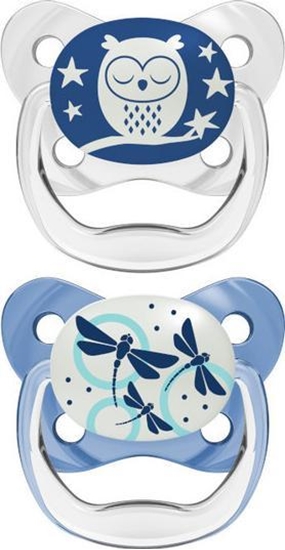 Picture of Dr Browns DR BROWN`S PV12008-SMOCZEK ORTODONTYCZNY PREVENT 0-6 M-CY 2PAK WIECCY W CIEMNOI NIEBIESKI