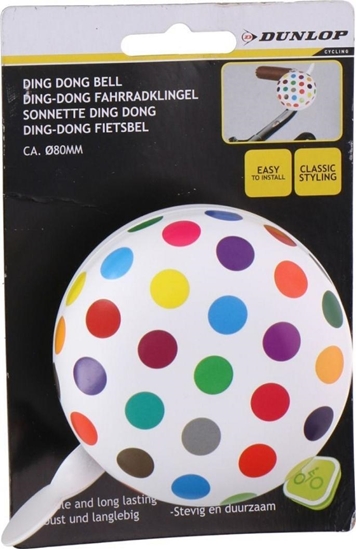 Picture of Dunlop Dzwonek rowerowy o r. 80 mm kropki