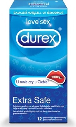Изображение Durex  Extra Safe grubsze prezerwatywy z większą ilością żelu 12szt
