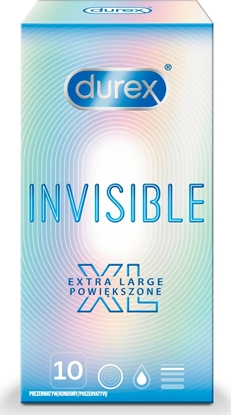 Attēls no Durex  Invisible Extra Large prezerwatywy powiększone 10 szt