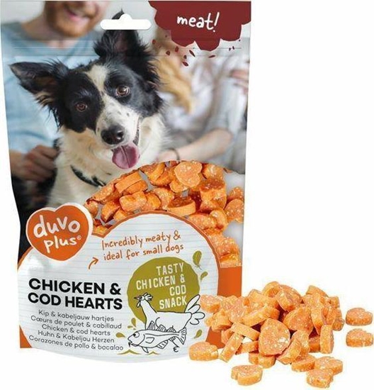 Picture of Duvo+ Duvo+ 180g Chicken & Cod Hearts, przysmak dla psa z kurczakiem i dorszem