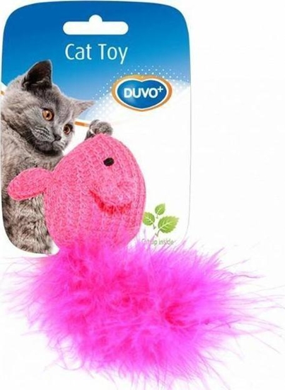 Picture of Duvo+ DUVO+ ZAB. KOT MYSZKA Z WENY Z PIÓRKIEM 10x6x4cm 1717021