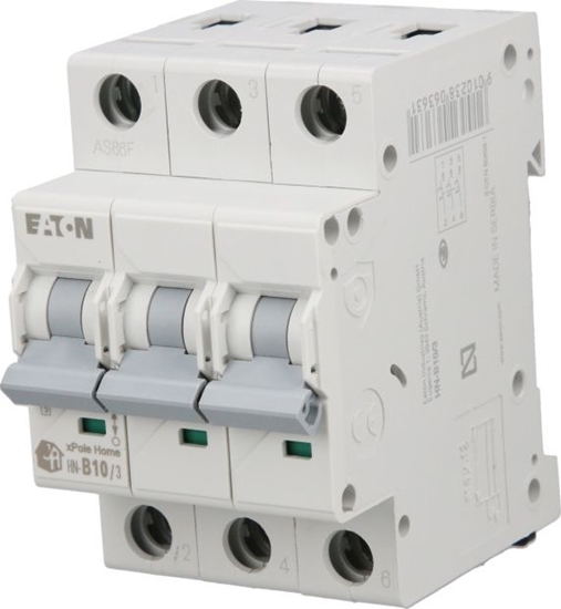 Picture of Eaton Wycznik nadprdowy 3P B 10A 6kA AC xPole Home HN-B10/3 194879