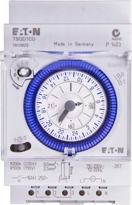 Изображение Eaton Zegar sterujący analogowy 16A dobowy jednokanałowy TSQD1CO (167390)