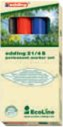 Изображение Edding Marker permanentny EcoLine* e-22, cita kocówka, zestaw 4-kolory (EDD180)
