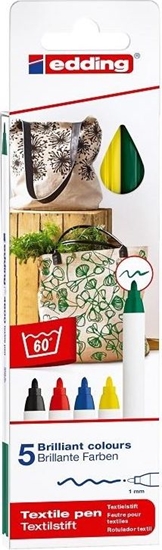Picture of Edding Markery do tkanin 5 kol. podstawowych etui EDDING