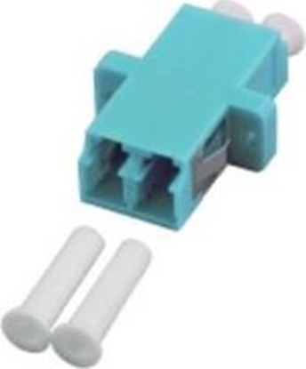 Изображение EFB EFB Adapter LC/LC Duplex wielomodowy OM3/OM4, plastik/ceramiczna tuleja, Aqua