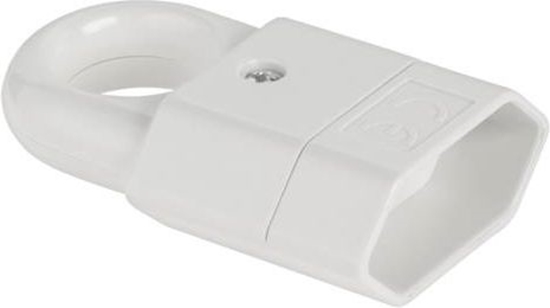 Picture of Elgotech Gniazdo przenone z uchwytem b/u Euro 2,5A 250V biae GP2C