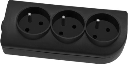 Picture of Elgotech Rozganik do przeduacza 3-gniazda z/u czarny GN-30-2